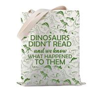 Dinosaurs Didn't Read And We Know What Happened To Them Tote Bag Dinosaur Reading (Dinosaurs Didn't Read TOTE)