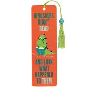 Dinosaurs Didnt Read Beaded Bookmark