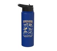 Dinosaurs Didn't Show Their Work Funny Math Teacher Design Stainless Steel Insulated Water Bottle