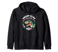 Dinosaurs Eat Man Woman Inherits the Earth Dinosaur Zip Hoodie