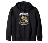 Dinosaurs Eat Man Woman Inherits the Earth Dinosaur Zip Hoodie