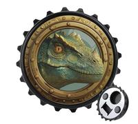 Dinosaur's Head Bottle Opener Round Fridge Magnets Beverage Beer Magnetic Bottle Cap Opener for Fridge, Kitchen, Office
