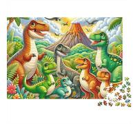 Dinosaurs in Jungle_1 Jigsaw Puzzle Animal 1000 Pieces Eco-friendly Paper Extra-thick for Kids Beginners Educational Gift 70x50cm/1000pcs