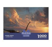 Dinosaurs Jigsaw Puzzles Puzzles for Adults Kids. 1000 Pieces Prehistoric Giants Impossible Challenge Toy Educational Game Home Decoration for Educational Games Gifts 52x38cm/1000pcs