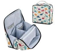 Dinosaurs Leaves White Makeup Bag Makeup Pouch for Women