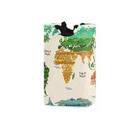 Dinosaurs Map of The World Kids Laundry Basket Folding Laundry Hamper Organizer for Clothes Toy Book Storage