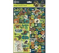 Dinosaurs Mega Sticker Pack| Natural History Museum | Officially Licensed Product | Three Types of Stickers (Around 140 Total) | Reusable on Non-Porous Surfaces | Unisex, Age 3+ | Presents & Party Bag