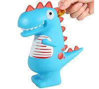 Dinosaurs Money Box Kids Openable Money Box Large Money Box for Children, Plastic Coin Counter, Birthday Gift Toy Drop-Proof, Unique and Cute (Blue)
