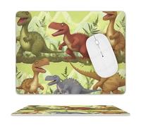 Dinosaurs Mouse Pad Ultra Thin, Leather Mousepad with Waterproof Smooth Surface, Anti Slip Mouse Pad for Gaming, Office & Home, 10 X 8 Inch