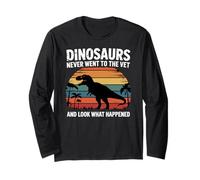 Dinosaurs Never Went to The Vet Funny Clinic Workwear Long Sleeve T-Shirt