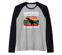 Dinosaurs Never Went to The Vet Funny Clinic Workwear Raglan Baseball Tee