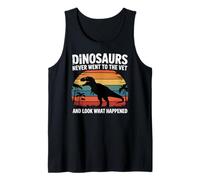 Dinosaurs Never Went to The Vet Funny Clinic Workwear Tank Top