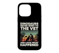 Dinosaurs Never Went To The Vet Retro Silhouette Case for iPhone 14 Pro Max