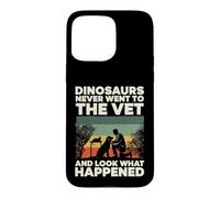 Dinosaurs Never Went To The Vet Retro Silhouette Case for iPhone 15 Pro Max