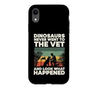 Dinosaurs Never Went To The Vet Retro Silhouette Case for iPhone XR