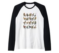 Dinosaurs Paleontology Prehistoric Species Collection Raglan Baseball Tee
