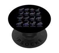Dinosaurs Paleontology Prehistoric Species Names Chart PopSockets Adhesive PopGrip