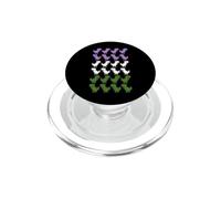 Dinosaurs Pixel Art LGBT Gender Queer Flag Colors PopSockets PopGrip for MagSafe