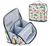 Dinosaurs Plants White Makeup Bag Makeup Organizer for Women