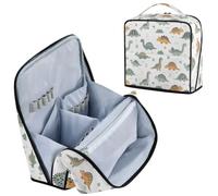 Dinosaurs Plants White Makeup Bag Travel Toiletry Bag for Women