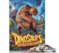Dinosaurs Puzzle Premium 100% Recycled Board Paper Rectangular Jigsaw Puzzle for Boy Or Girl 1000pcs (75x50cm)