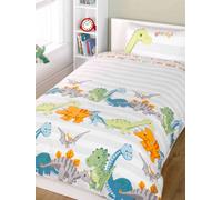 Dinosaurs Single Duvet Cover And Pillowcase Set - Natural