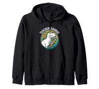 Dinosaurs Teachersaurus Awesome Teacher Zip Hoodie