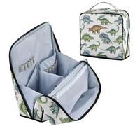 Dinosaurs White Makeup Bag Toiletry Bag for Women