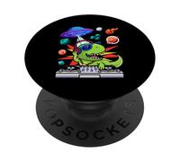 Dinosaurs with Retro Vintage Nerd Geek Outfit Dino T-Rex PopSockets Adhesive PopGrip