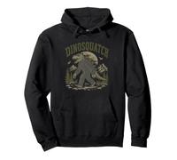 DinoSquatch Funny Bigfoot Dinosaur Hybrid Pullover Hoodie