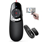 DINOSTRIKE Physical and Digital Pointer Presentation Clicker for Powerpoint Presentations,2 in 1 USB A and USB C Wireless Presenter Remote with Highlighting Magnifier for LED LCD Screen