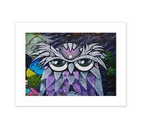 DiNoto Graffiti Purple Owl Detroit Canvas Wall Art Print