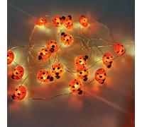 DINOWIN Ladybird Fairy Battery Operated 9.8Ft 30 LED Ladybug String Lights Silver Wire for Bedroom, Valentine's Day Decorative, Christmas (Red)