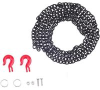 DINOWIN RC Car Traction Hook and Chain Scale Auto Parts for 1:10 RC Rock Track Axial SCX10 TRX4 D90 CC01 Redcat (Red)
