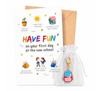 DINSAGE First Day At School Gifts,First Day Of School Card Set,Starting New School Gift For Boys & Girls,Back To School Gifts,1st Day At Primary & Secondary School Gifts,Good Luck Card For Children