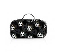 DINSAGE Pencil Case for Boys,Black Football School Pencil Cases, Large Capacity Special Pencilcase with Zipper, Gaming Aesthetic Pencils Box for Kids with Compartments,Back to School Plain Supplies