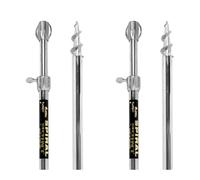 Dinsmores Extending Spiral Point Telescopic Bank Stick - Silver, 12 Inch (Pack of 2)
