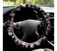 DINSYXU No You Hang Up Halloween Ghost Steering Wheel Cover Car Accessories for Men Women with 2 Air Freshener, 15 Inch Anti-Slip Steering Wheel Covers Universal Fit