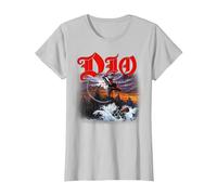 Dio - Holy Diver Cover on Light Grey T-Shirt, Women, Silver Grey, Medium