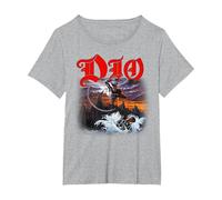 Dio - Holy Diver Cover on Light Grey T-Shirt, Women's Plus, Heather Grey, 3X