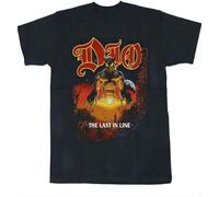 Dio Last in Line Tour Vintage 80's T-Shirt Rock Band Concert T-Shirt Black
