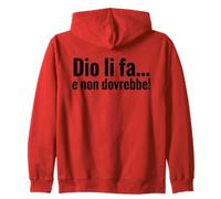 Dio li fa e non dovrebbe Citazione ironica minimalista Zip Hoodie