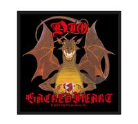 Dio Sacred Heart Band Logo Woven Patch in Black Dio Black