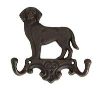 Dio Wall Hook Dog Cast Iron 16 x 16.5 cm with 2 Hooks Metal