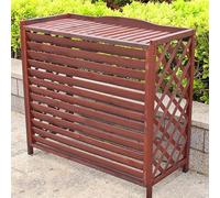 DIOB Air Conditioner External Frame Wooden Air Conditioner Flower Rack, Plant Stand Outside Balcony Air Conditioner Cover, Flower Stand Blinds Conditioning Cover