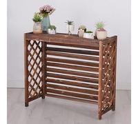 DIOB Hid Outdoor Air Conditioning Cover Air Conditioner Protection Cover Privacy Fence- Protective Grilles For Air Conditioners And Heat Pumps，Wooden Air Conditioner Cover