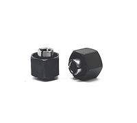 DioBarnt 2PCS 1/4” Router Collet with Nut, Hex Socket Head, Alloy Steel, Black, Industrial Grade, Replacement for DEWALT A24215SV