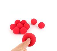 Dioche 1 3/4 Foam10 Pcs Red Sponge Softball - Classic Close-Up Comedy Trick Props for Magicians - Soft & Lightweight - Ideal for Tricks & Performances