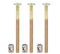 Dioche 1/4 X 90mm Furniture Socket Button Head Screws Bolts With Nuts 90mm Zinc Plated Carbon Steel Fasteners for Wood and Cabinets - 10pcs Set (40mm)