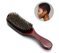 Dioche 100% Boar Wave Brush Brown Premium Hair Styling Brush for Men Women with Ergonomic Handle Eucalyptus Wood Durable Anti Static Hairbrush 24cm